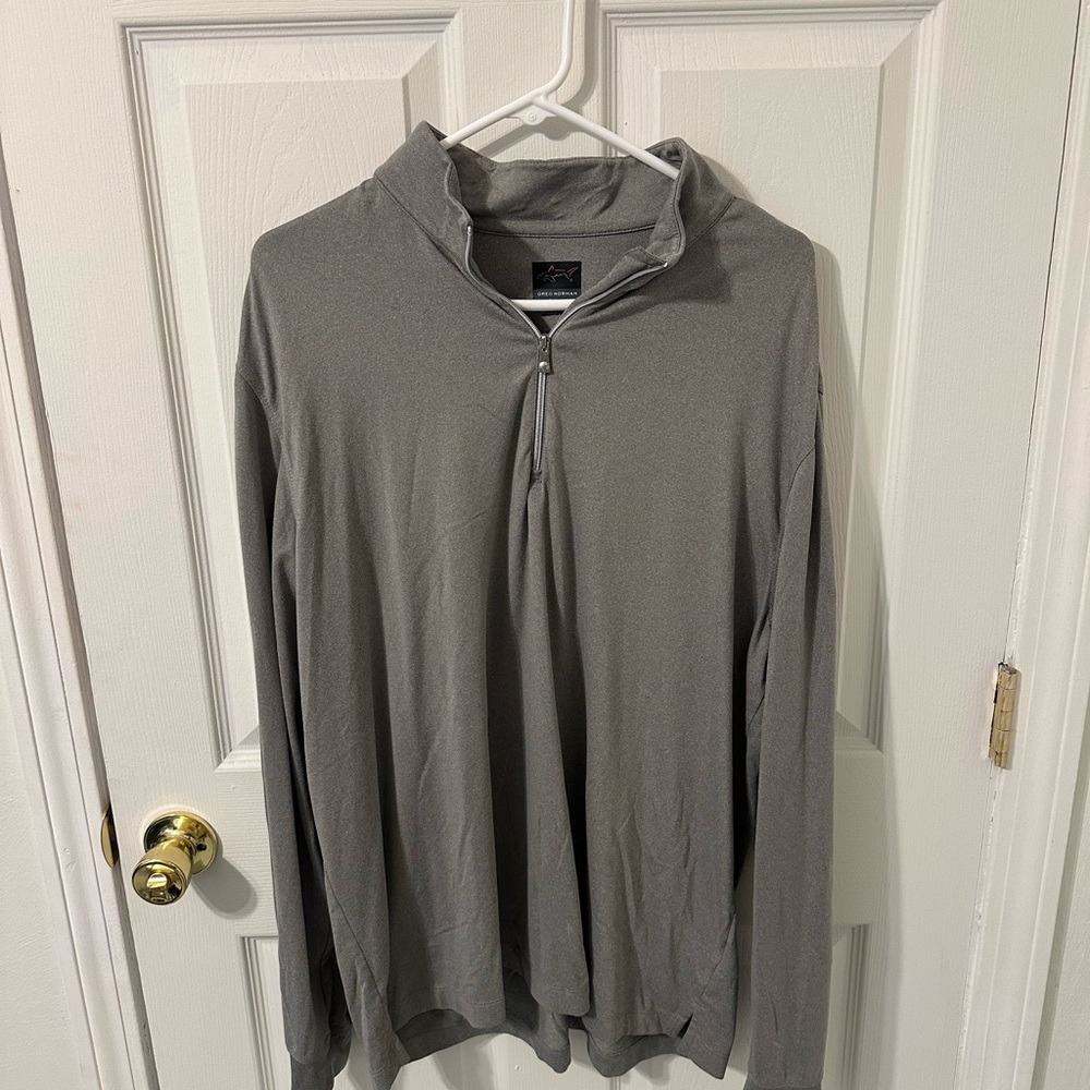 Greg Norman Collection Heather Gray Half-Zip Pullover